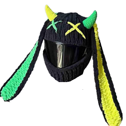 Handmade Knitted Cartoon Cover for Motorcycle Helmet