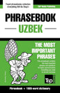 Phrasebook - Uzbek - The most important phrases: Phrasebook and 1500-word dictionary - Paperback