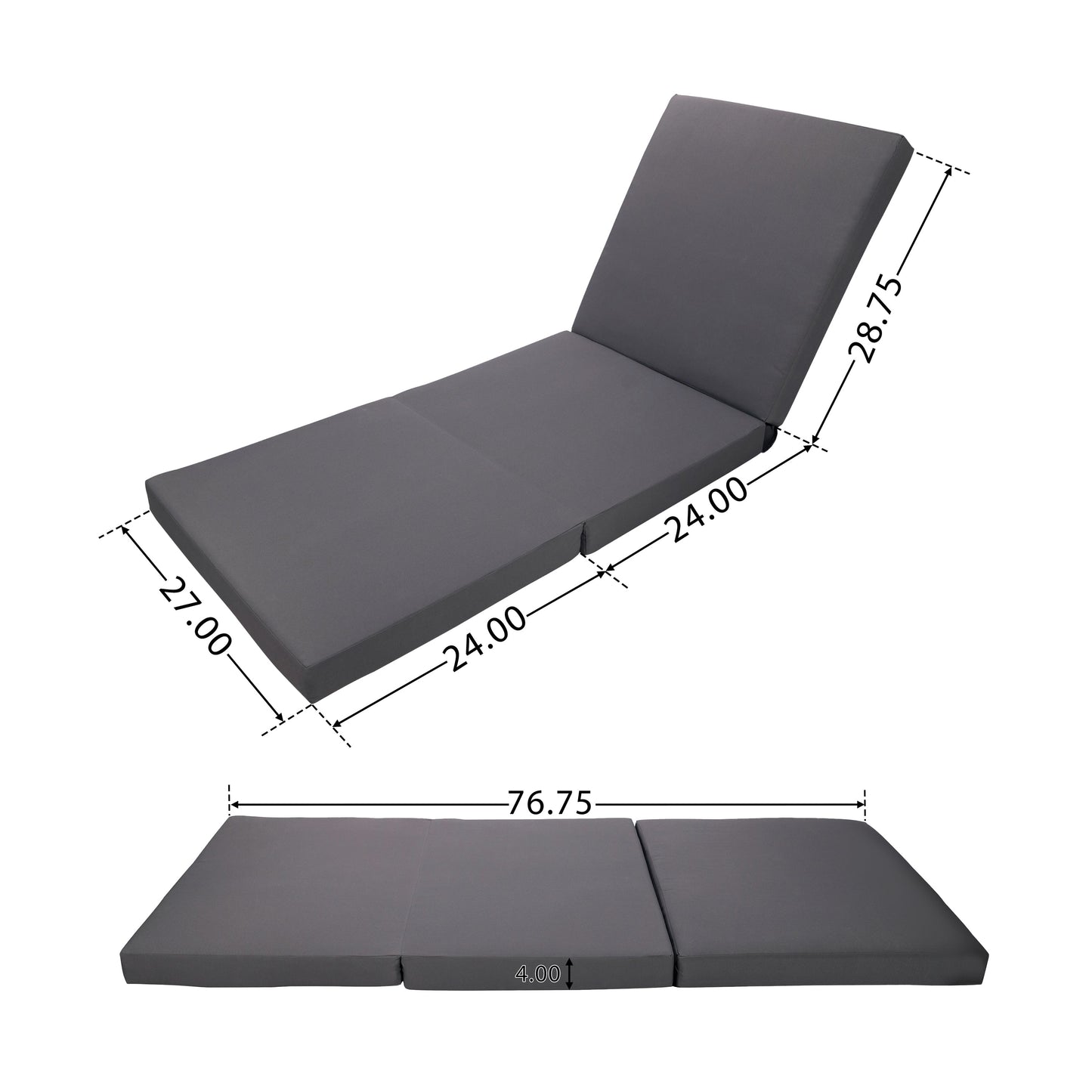 Chaise Lounge Acacia Wood Teak 79" 4 Position Adjustable