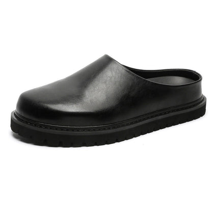 Retro Chunky-Soled Elevator Slip-On Casual Outdoor Slippers