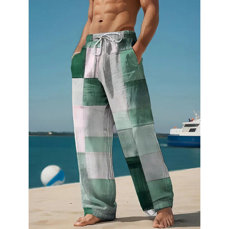 European And American Versatile Wide-leg Mens Pants