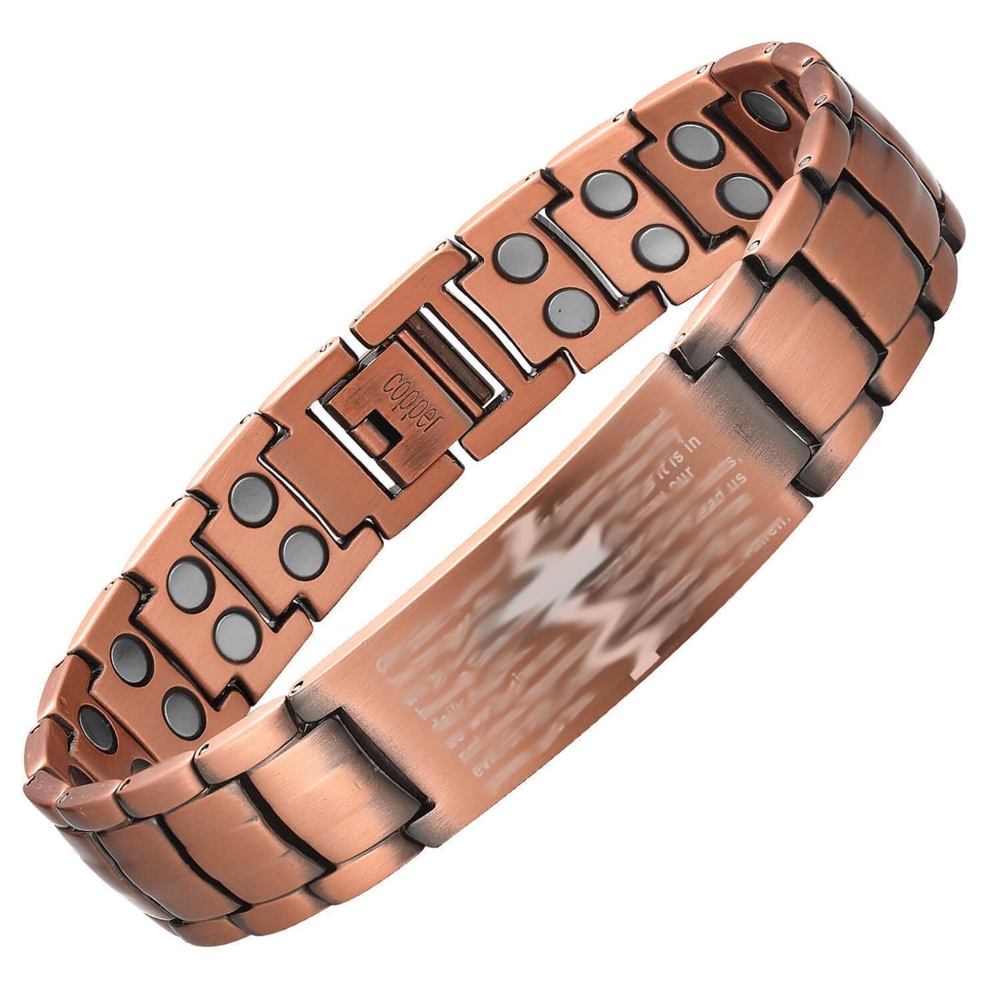 European And American-style Magnetized Pure Copper Bracelet For Men