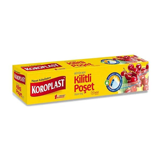Koroplast Locking Refrigerator Bags for Kids - 15 Count, Fresh Food Storage Solution