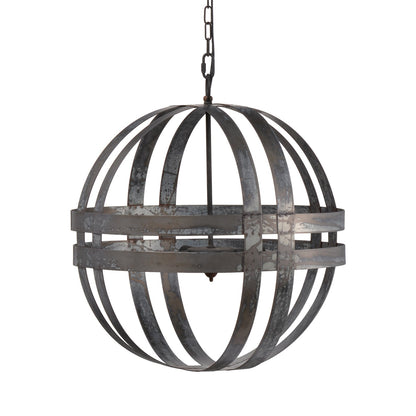 Chandelier 4-Light Galvanized Hanging Adjustable Chain Dining Room