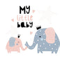 My Little Baby: Baby Shower Guest Book with Elephant Girl and Her Mom Theme, Personalized Wishes for Baby & Advice for Parents, Sign In, Gift Log, and - Paperback