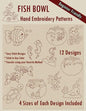 Fish Bowl Hand Embroidery Patterns - Paperback