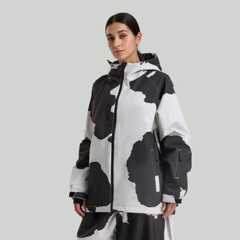 Womens Solid-color Professional Ski Suit