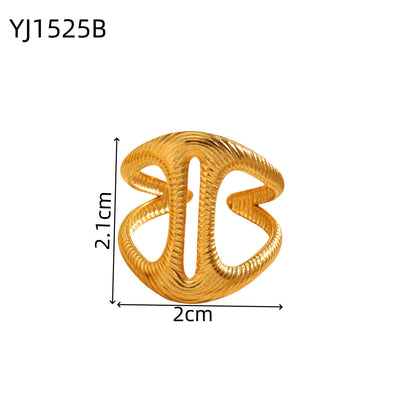 Irregular Geometric Stainless Steel Ring