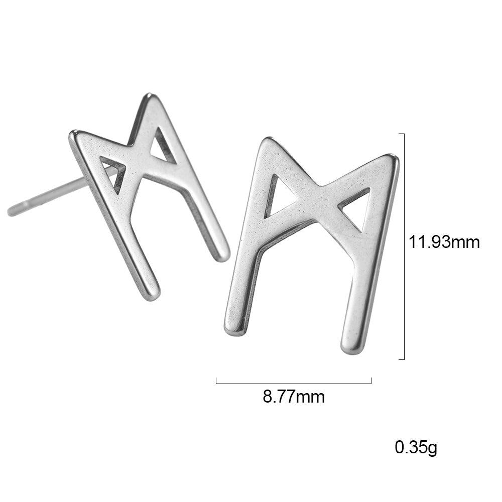 Nordic Rune Letter Earrings Made Of Stainless Steel