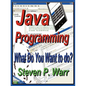 Java Programming: What Do You Want To Do? - Paperback