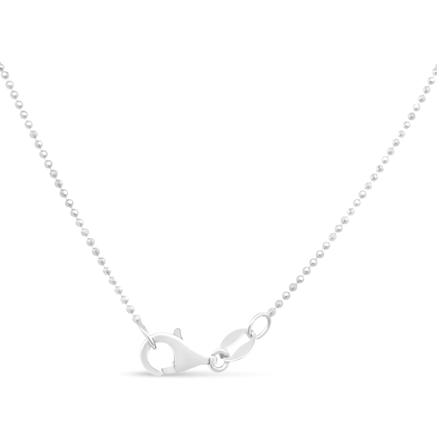 Sterling Silver Ball Bead Chain Necklace – Slim 0.7mm, 18"