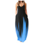 Casual Print Plus Size Sling Long Dress