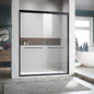 Sliding Shower Glass Door 56-60 in. W x 72 in. H, Adjustable Semi Frameless S