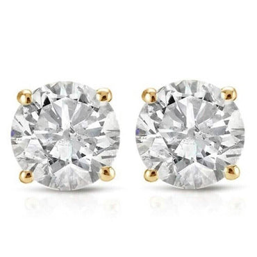 0.25 Ct T.W. Natural Diamond Studs in 14k White or Yellow Gold
