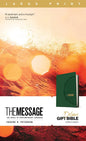 The Message Deluxe Gift Bible, Large Print (Leather-Look, Green): The Bible in Contemporary Language - Imitation Leather