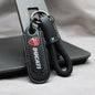 Motorcycle Carbon Fiber Leather Keychain