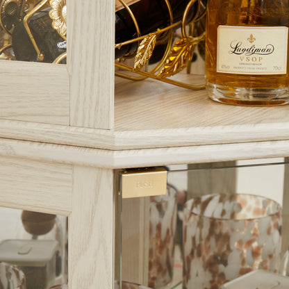 Lighted Corner Curio Cabinet Tall Display Case with Mirrored Back Glass Doors Adjustable Shelves White