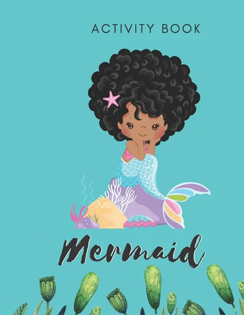 Mermaid Activity Book: Tracing Puzzles - 30 Pages - Paperback - Made In USA - Size 8.5x11 for Children - Paperback