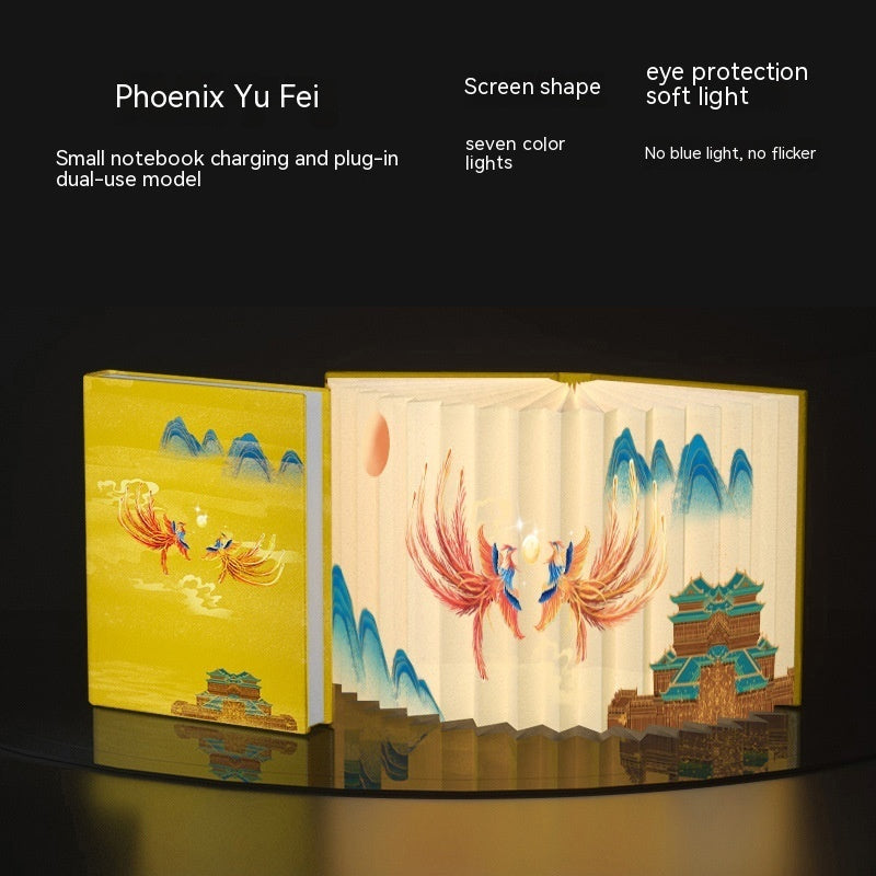 Unique Folding Book Accordion Style Lamp