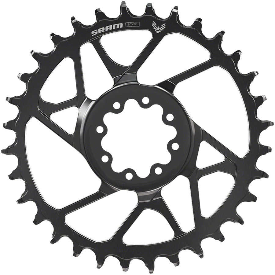 SRAM S1000 Eagle T-Type Direct Mount Chainring - 34t 12-Speed 8-Bolt Direct Mount 3mm Offset Steel BLK Main image