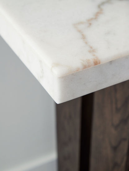 Burkhaus - Sofa Table - White / Dark Brown