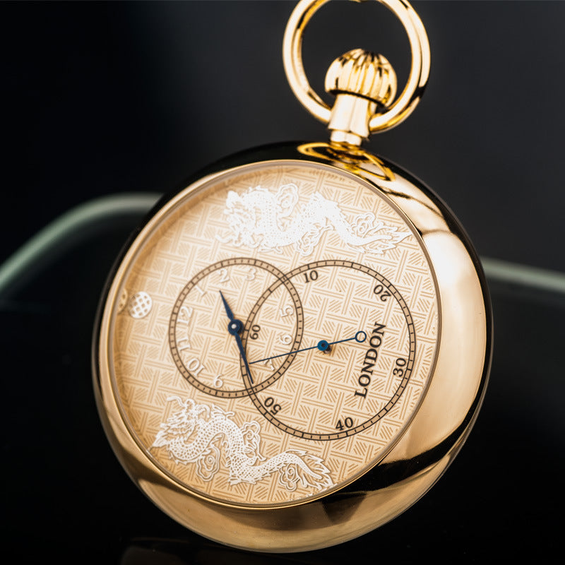 Automatic Movement Three-hand Mechanical Pocket Watch