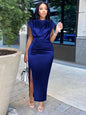 New Burgundy Cashmere Plus Size Dresses Women Dress Summer