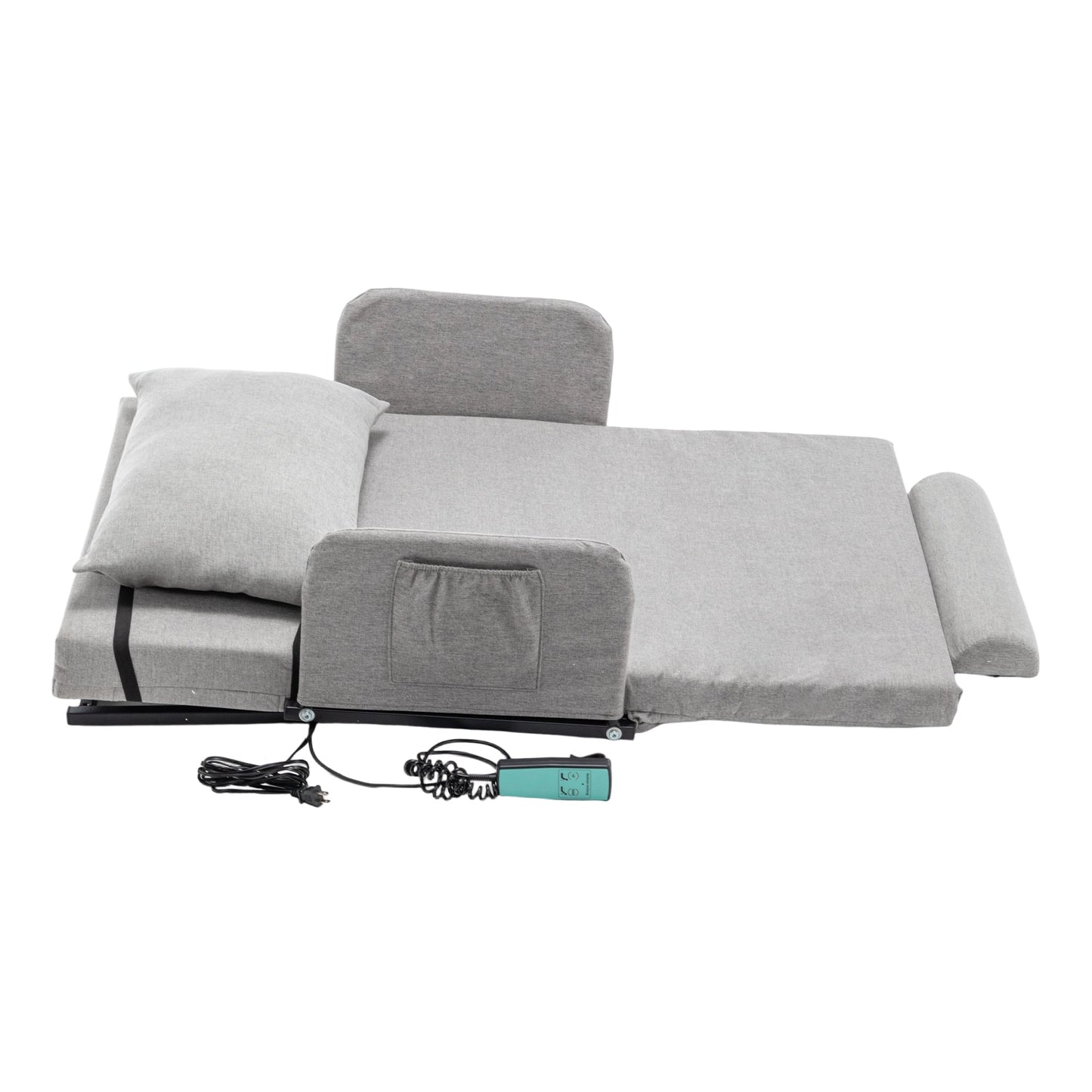 Bed Backrest Electric Adjustable 68 Degree Safety Rails Washable 300 LB