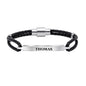 European And American Lettering Men's Leather Bracelet Magnetic Buckle Stainless Steel