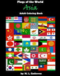 Flags of the World Series (Asia), adult coloring book - Paperback