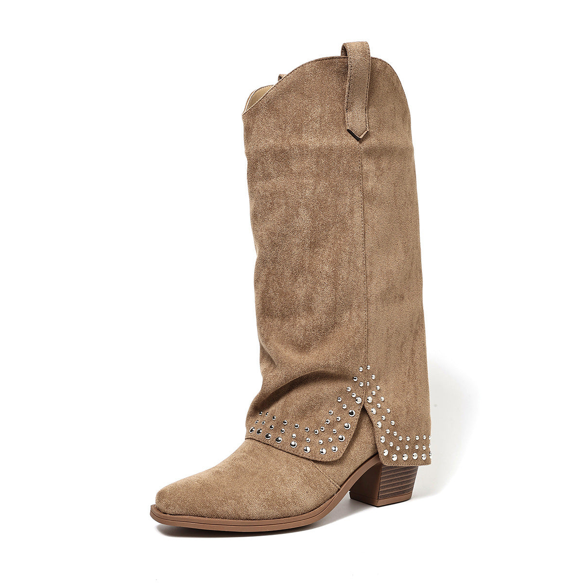 Rivet-studded Boot Cuffs For Baggy Pants