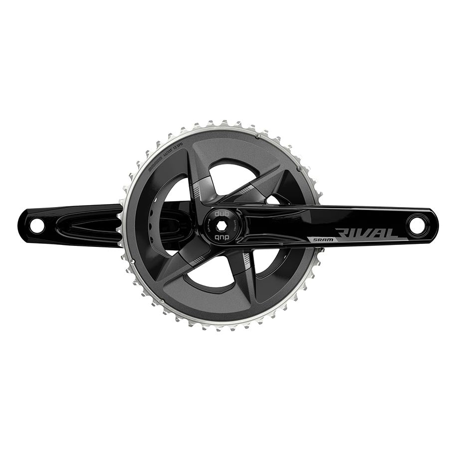 SRAM Rival D1 2x Crankset Speed: 12 Spindle: 28.99mm BCD: 107 46/33 DUB 172.5mm Black Road Disc
