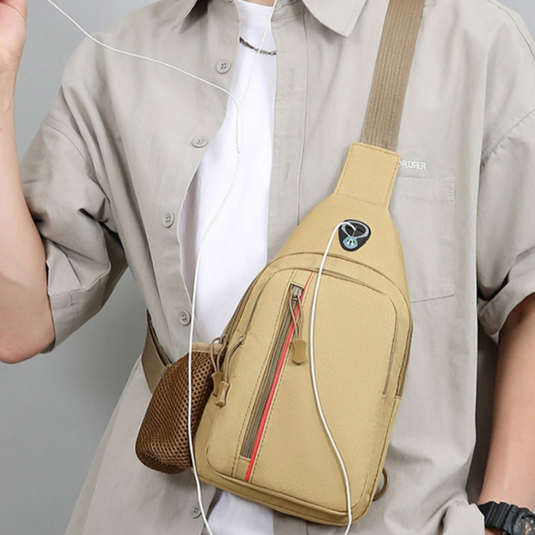Mens Large-Capacity Shoulder Crossbody Bag