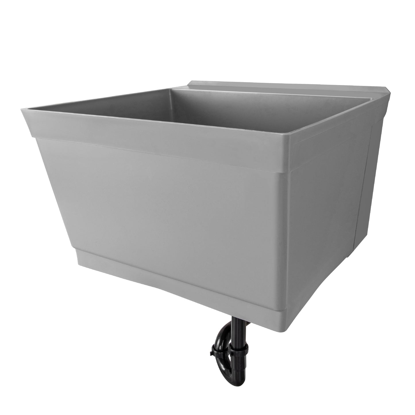 Tehila Standard Wall-Mounted Grey Utility Sink, No Supply Lines