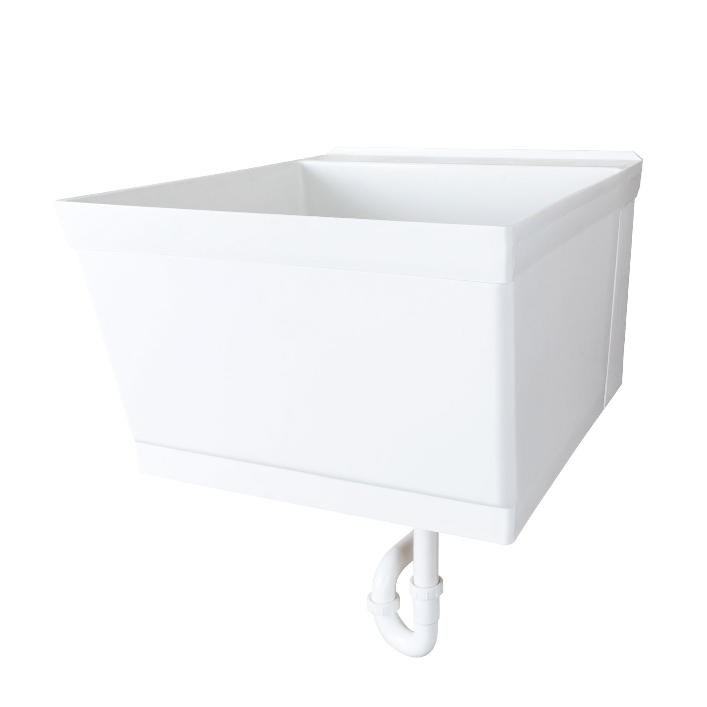 Tehila Standard Wall-Mounted White Utility Sink, No Supply Lines