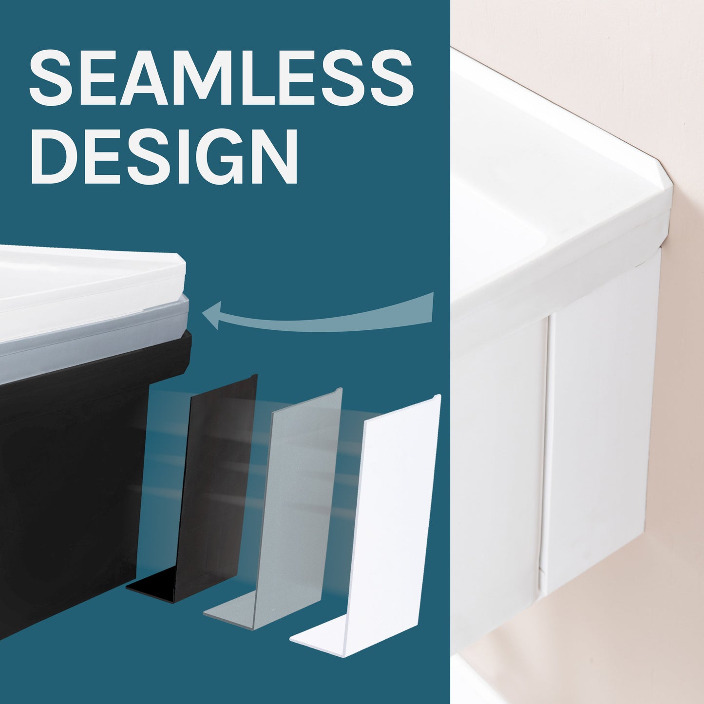 Tehila Standard Wall-Mounted White Utility Sink, No Supply Lines