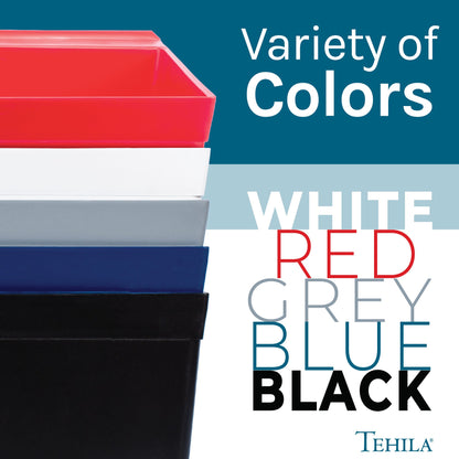 Tehila Standard Freestanding Red Utility Sink with Black Legs, No Supply Lines