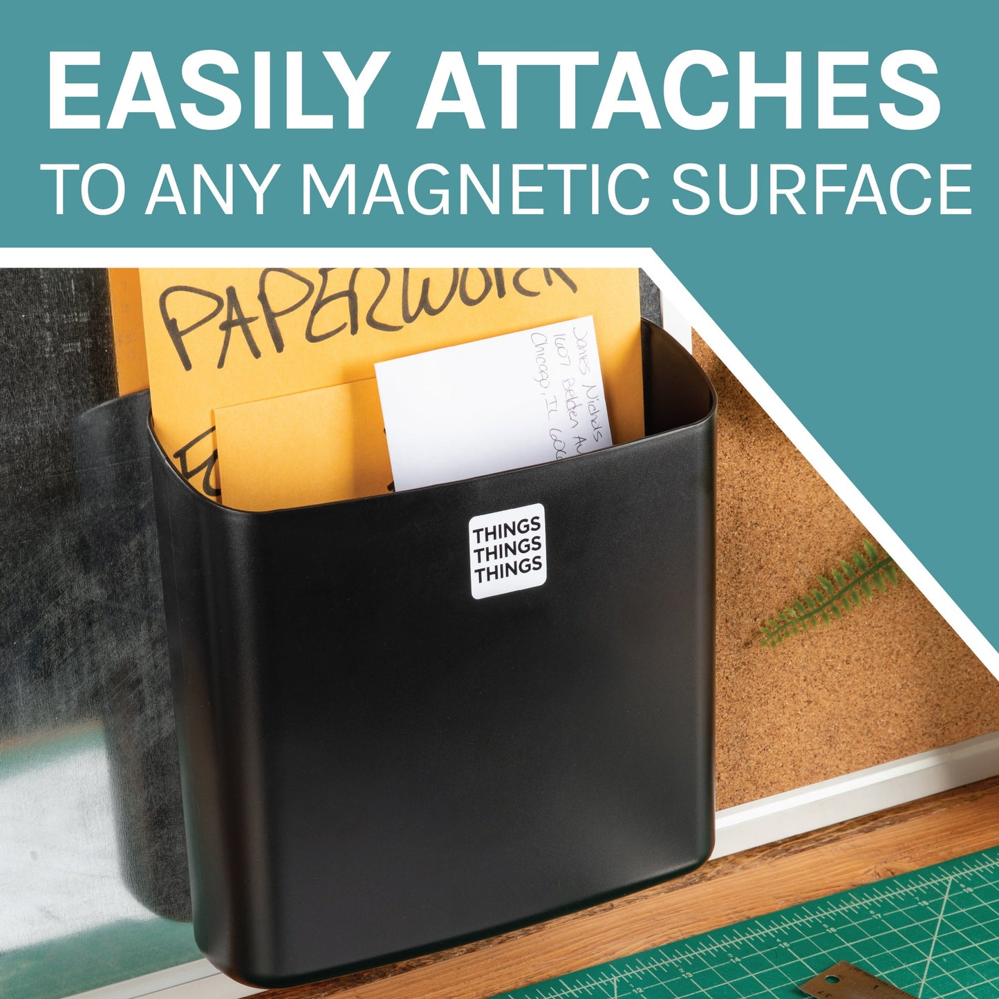 Large Magnetic Lint Bin (Black)