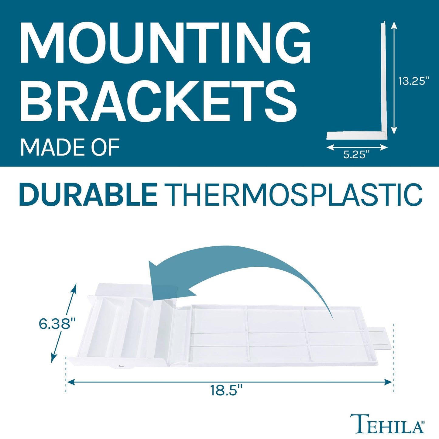 Tehila White Wall Mounting Kit for Tehila Standard Sinks