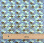 Japanese Floral Cotton Fabric, Handmade Wind-Stamped