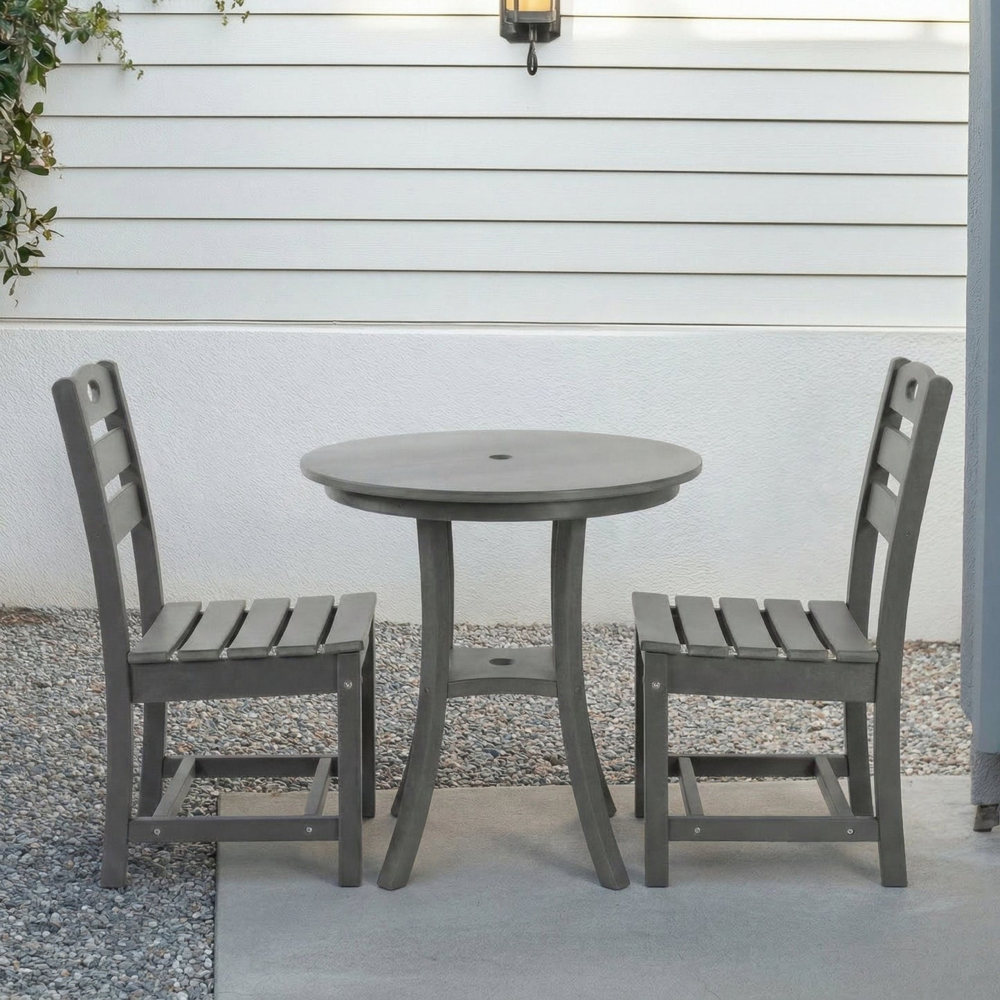 Outdoor Bistro Dining Set Round Table 2 Seat