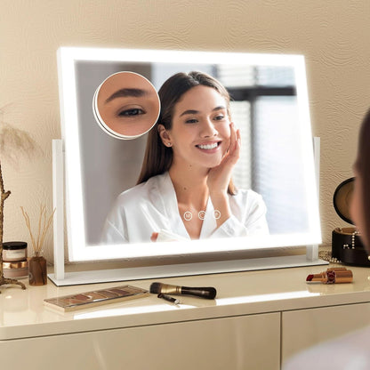 13x17 Makeup Vanity Mirror With Lights Dimmable Touch Screen