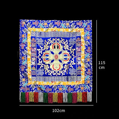 Tibetan Cross Vajra Embroidered Offering Cloth