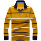 Lapel Plus Size Striped Business Men's T-shirt