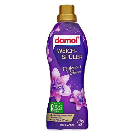 Domol Premium Fabric Softener Mysterious Flower Scent - Long Lasting Fragrance, Easy Ironing, 35 Wash Capacity, 1000ml