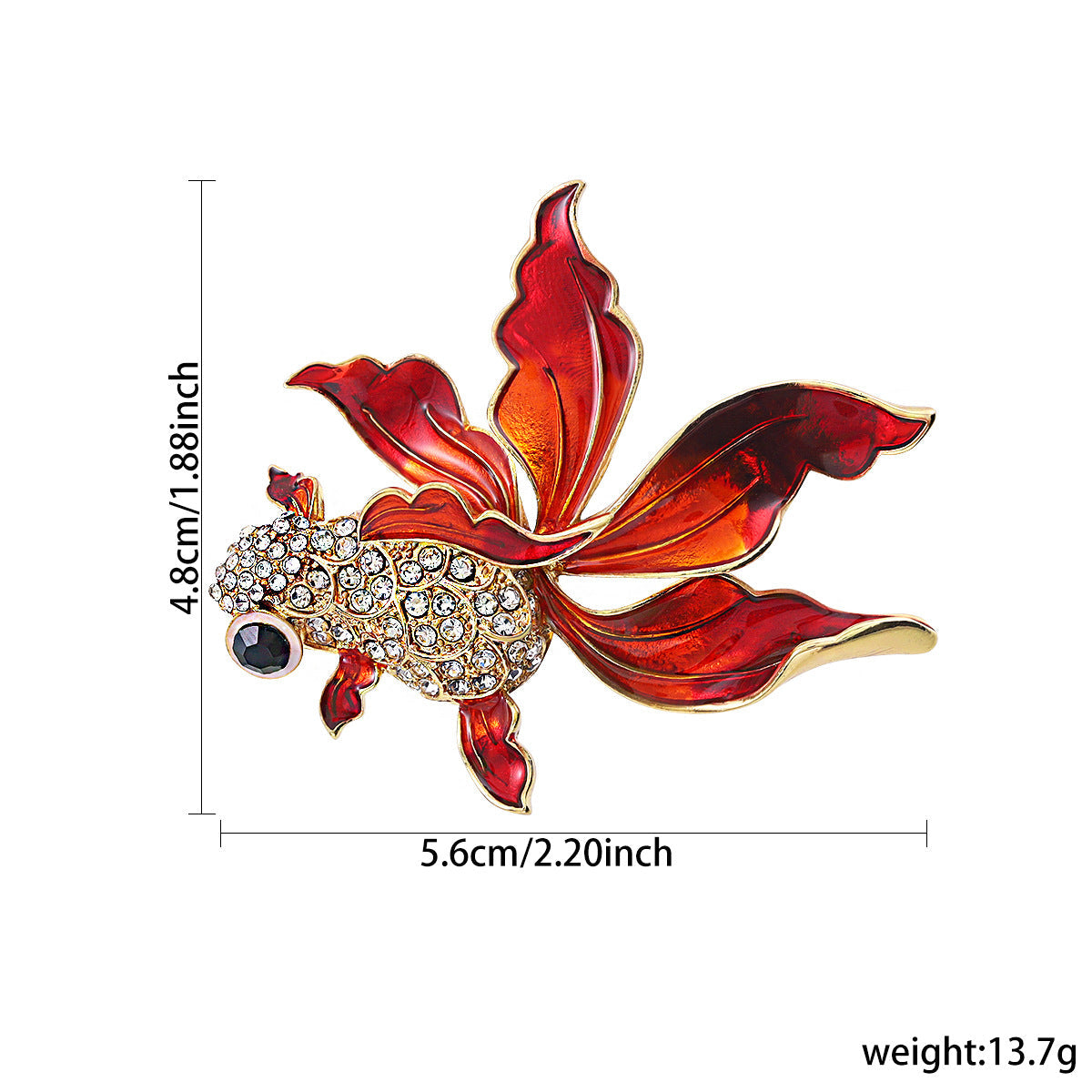 Enamel-dripped Lobster Brooch Accessory For Women