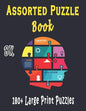 BK Assorted Puzzle Book: Puzzle Activity Book for Adults, 180+ Large Print Mixed Puzzles - Word search, Sudoku, Cryptograms, Word Scramble - Paperback