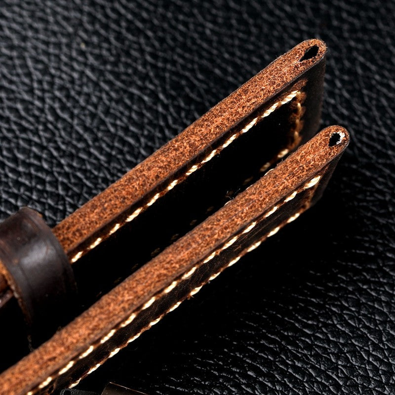 Handmade Italian Cowhide Vegetable Tanned Oily Watch Strap
