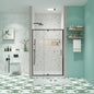 56-60in W x 71in H Pivot Swing Glass Shower Door, Matte Black, 6mm Clear SGCC