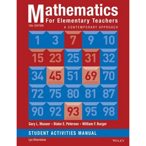 Mathematics for Elementary Teachers: A Contemporary Approach 10e Student Activity Manual - Paperback